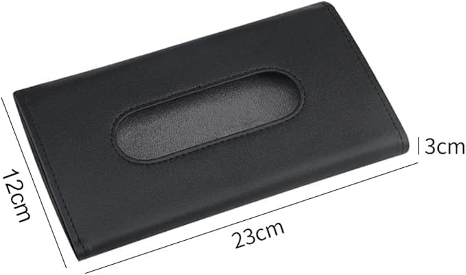 PU Leather Car Tissue Box – Sun Visor or Dashboard Mounted for Easy Access