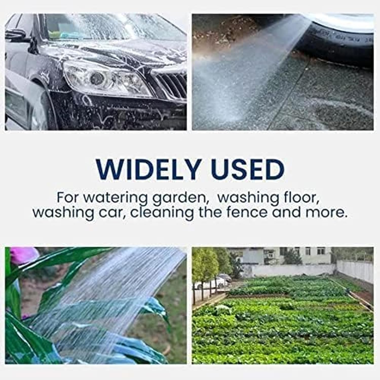 Upgrade Car Washing High Pressure Water Nozzle – Adjustable Metal Garden Hose Sprinkler