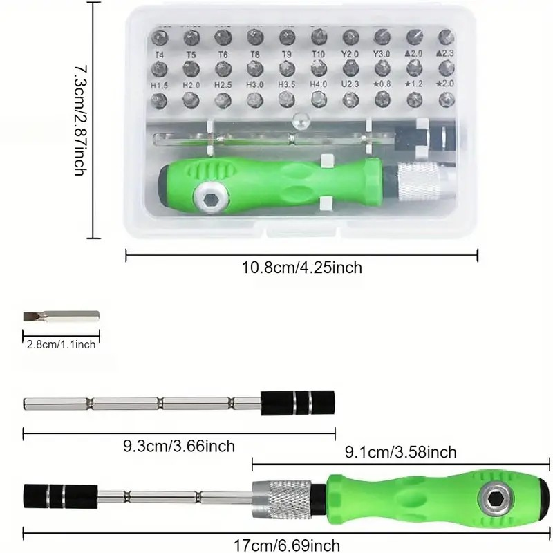 32-in-1 Mini Magnetic Precision Screwdriver Set – Multi-Bit Repair Tool Kit for Electronics, Watches, Phones, Laptops, and More