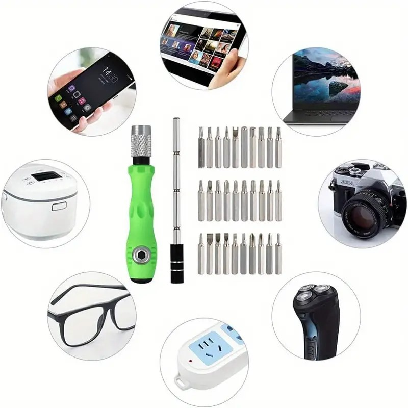 32-in-1 Mini Magnetic Precision Screwdriver Set – Multi-Bit Repair Tool Kit for Electronics, Watches, Phones, Laptops, and More
