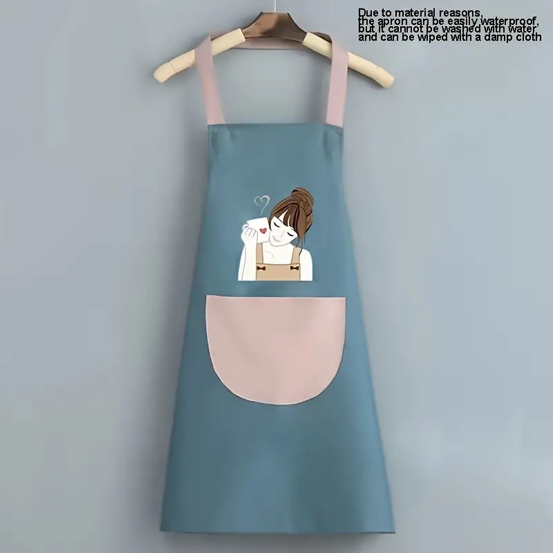 Kitchen Apron,Waterproof and Oil Proof for Home Kitchen,Cleaning,Gardening,Washing