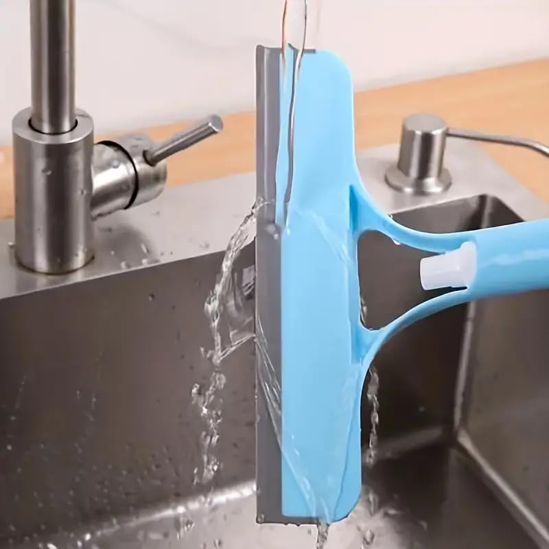 3-in-1 Window Cleaning Tool with Spray Bottle & Silicone Squeegee - Ideal for Car, Home, & High Windows