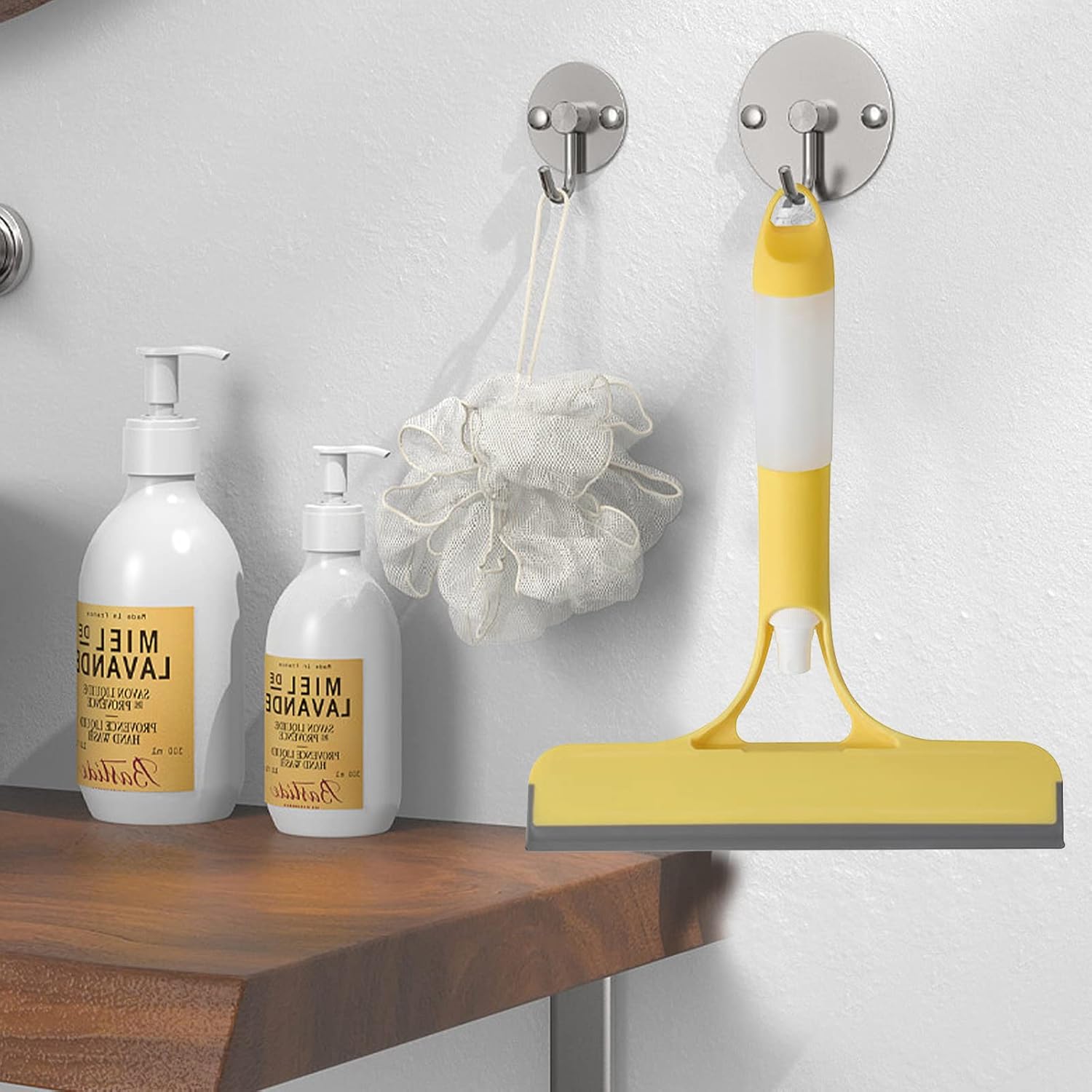 3-in-1 Window Cleaning Tool with Spray Bottle & Silicone Squeegee - Ideal for Car, Home, & High Windows