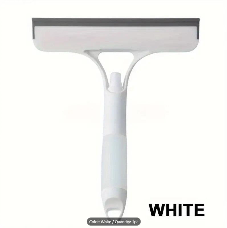 3-in-1 Window Cleaning Tool with Spray Bottle & Silicone Squeegee - Ideal for Car, Home, & High Windows