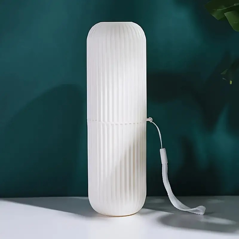 1pc Travel Toothbrush and Toothpaste Holder – Compact Bathroom Storage Box